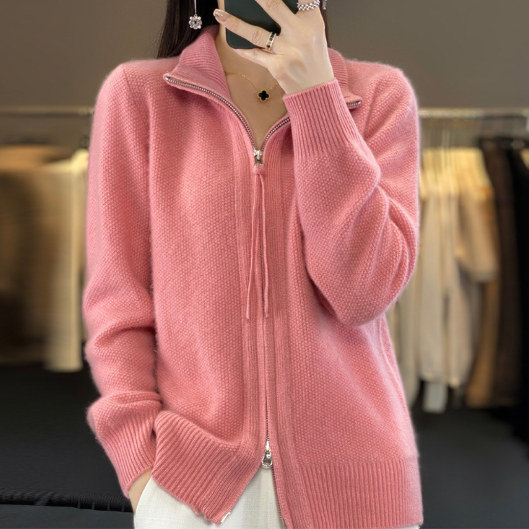 GR | Elegant and comfortable zip-up cardigan