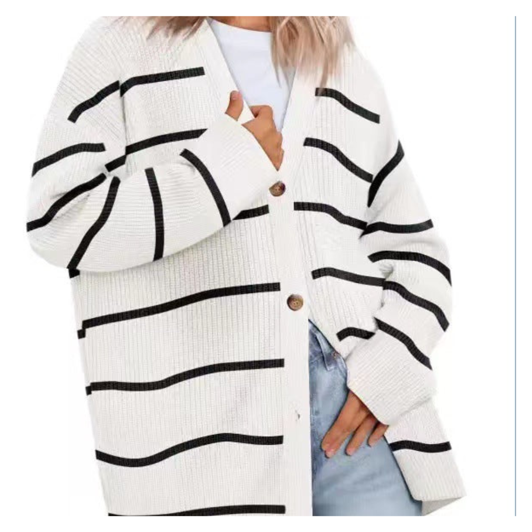 GR | Chic Oversized Cardigan with Buttons for Women