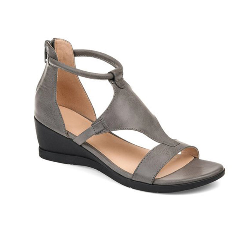 GR | Women's sandal with raised heel and ankle strap