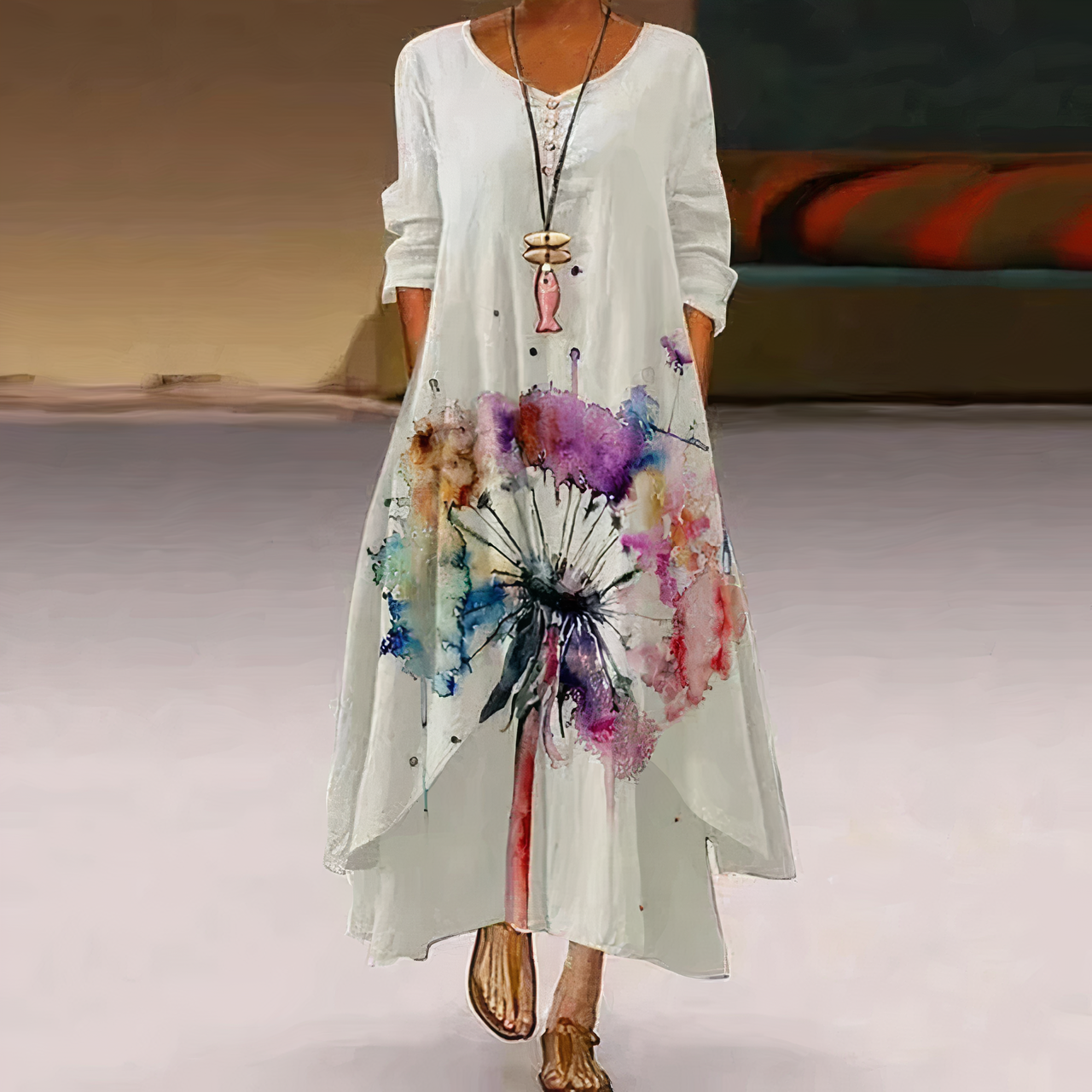 GR | Elegantes Mode Baumwollkleid