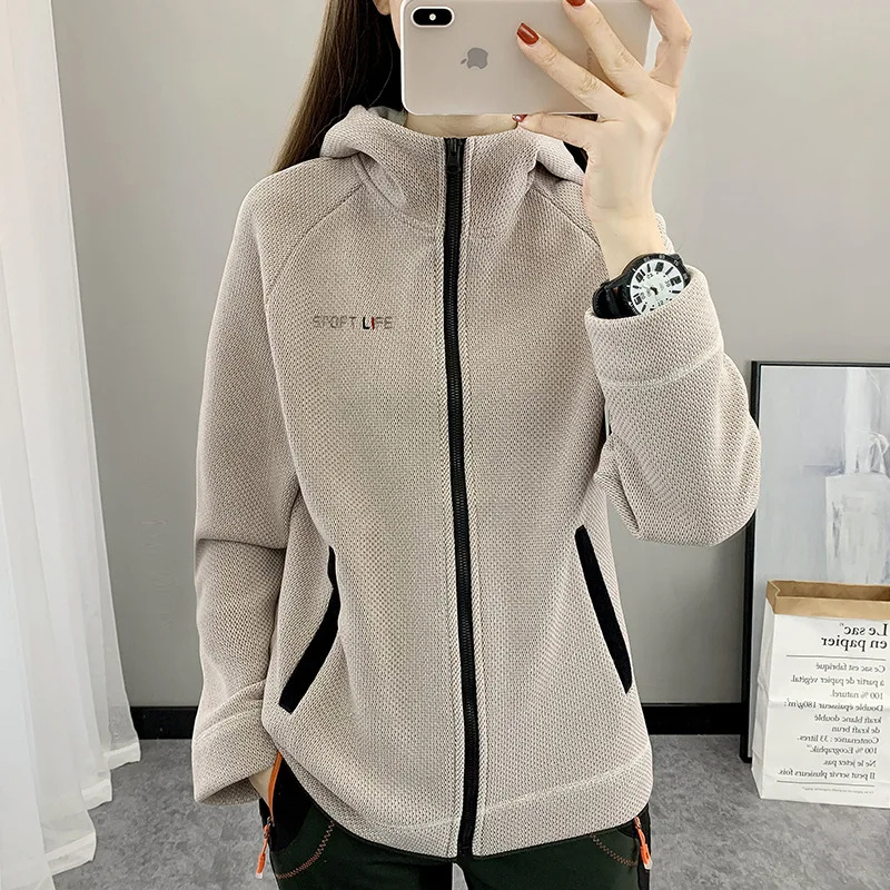 GR | Women's Fleece Jacket, Lightweight and Breathable with Zipper
