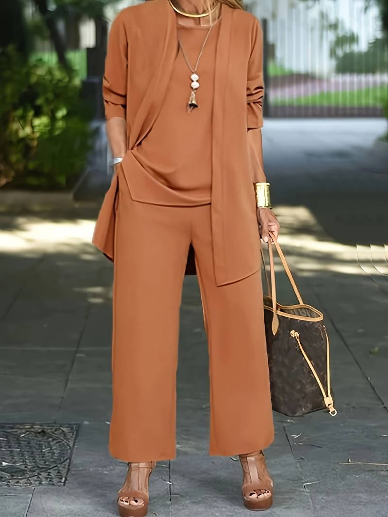 GR | Women's Elegant Three-Piece Pantsuit Set