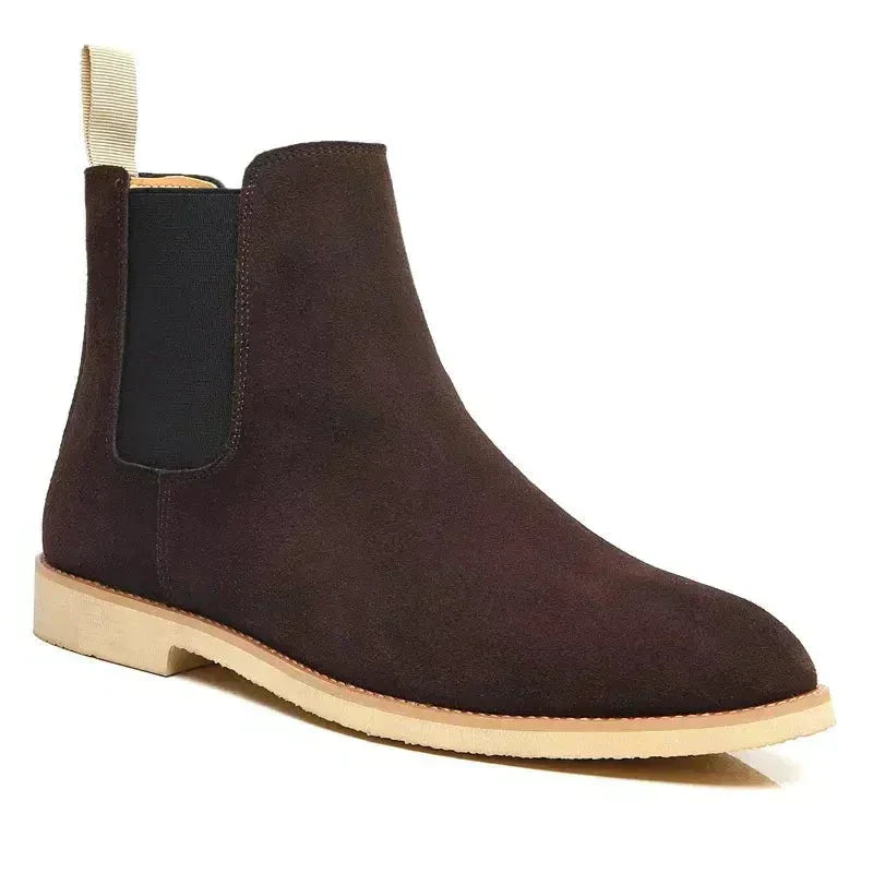 GR | Luxury Calf Suede Chelsea Boots with Leather Insole