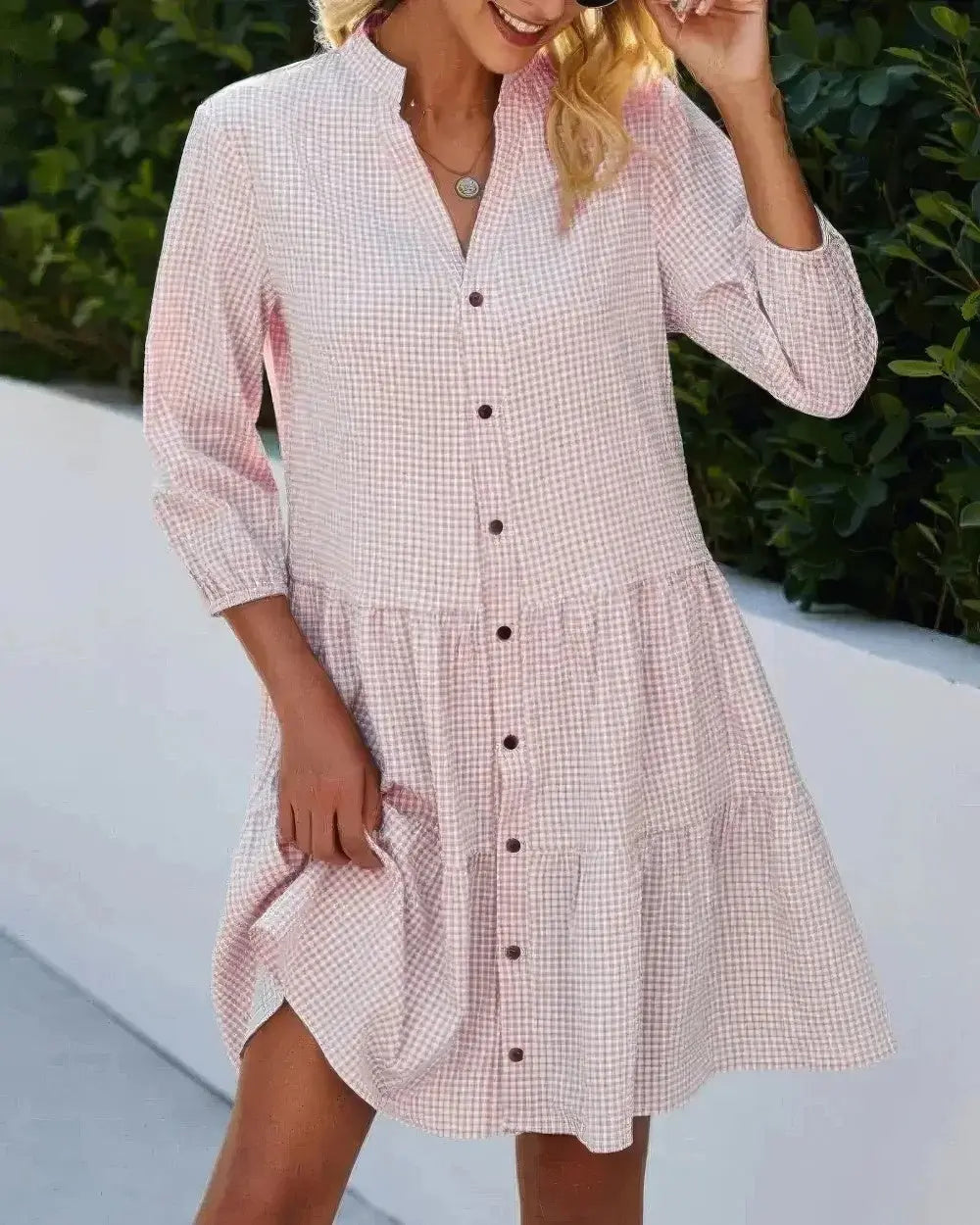 GR | Elegant vest dress with button closure