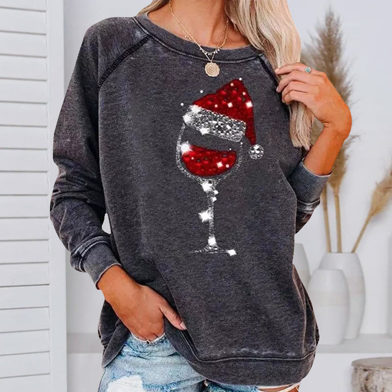 GR | Festive Cheers Wine Glass Sweatshirt 