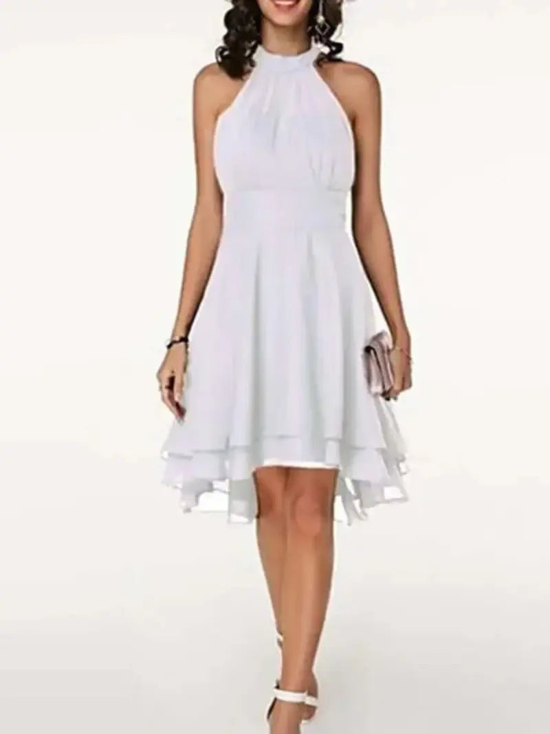 GR | Elegante Ärmelloses Chiffon Kleid