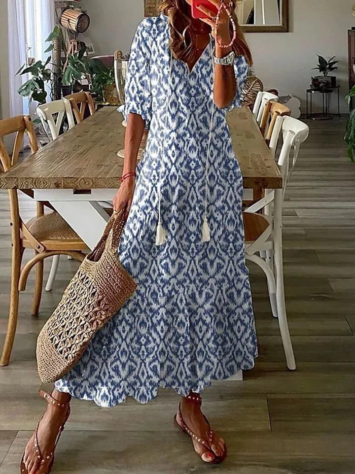 GR | Sommer Midi Kleid Mit Licht Design