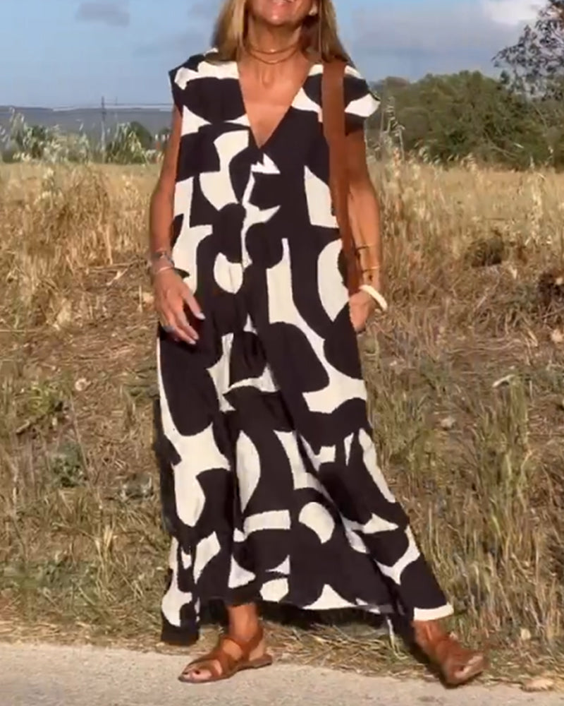GR | Women's Printed Long Dress 