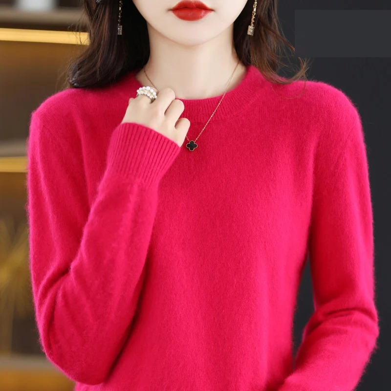 GR | Women's Cashmere Sweater, Luxurious Round Neck, Soft & Fashionable