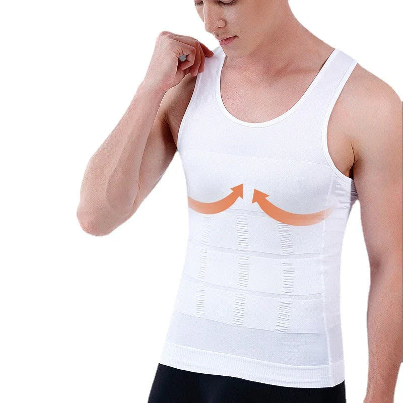 GR | Schlanke Passform Kompression Body Shaper mit Bauchkontrolle und Unsichtbarem Unterhemd Design