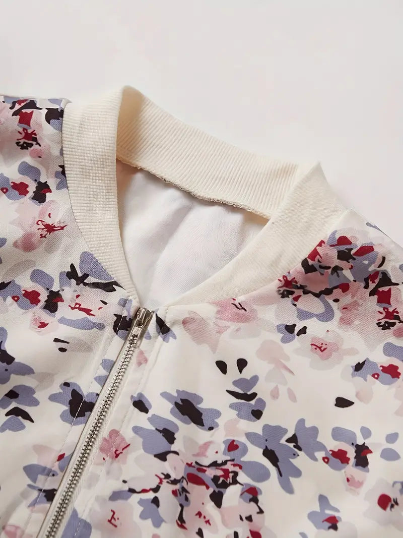 GR | Bomber jacket with floral pattern