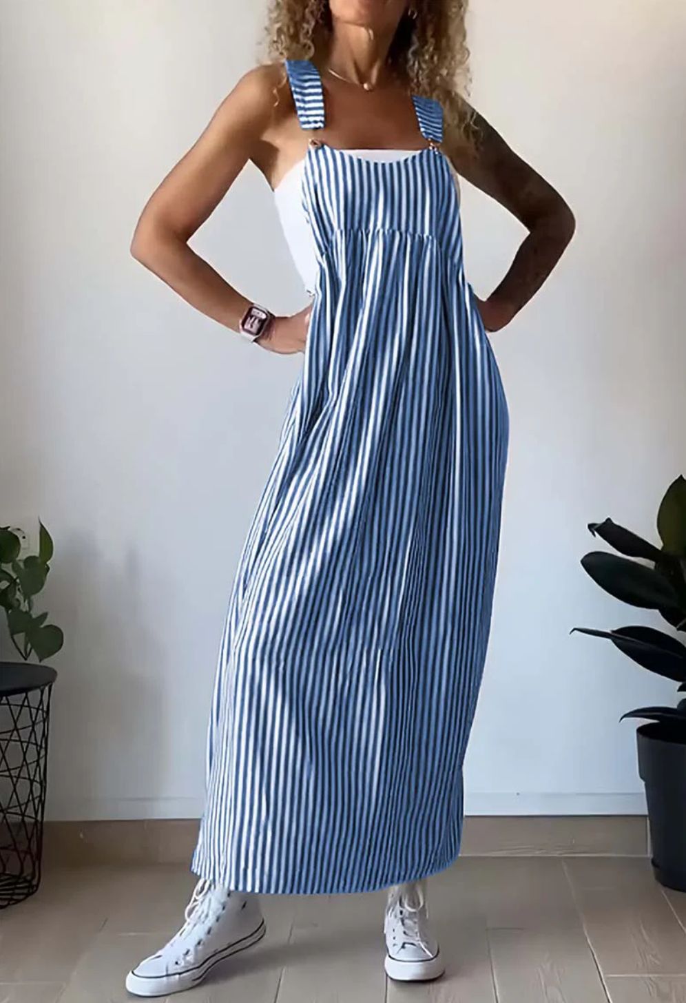 Alice™ | Casual Striped Overall Dress