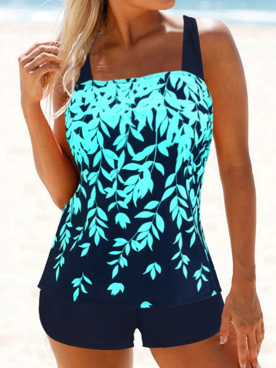 GR – Leaf print tankini