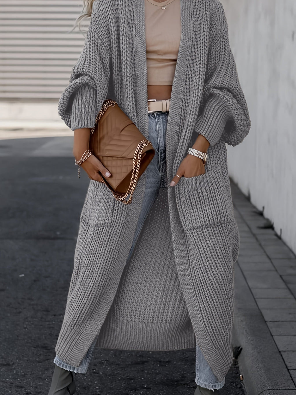 GR Wool Knit Cardigan with Pockets for Women | Perfect for Everyday Wear