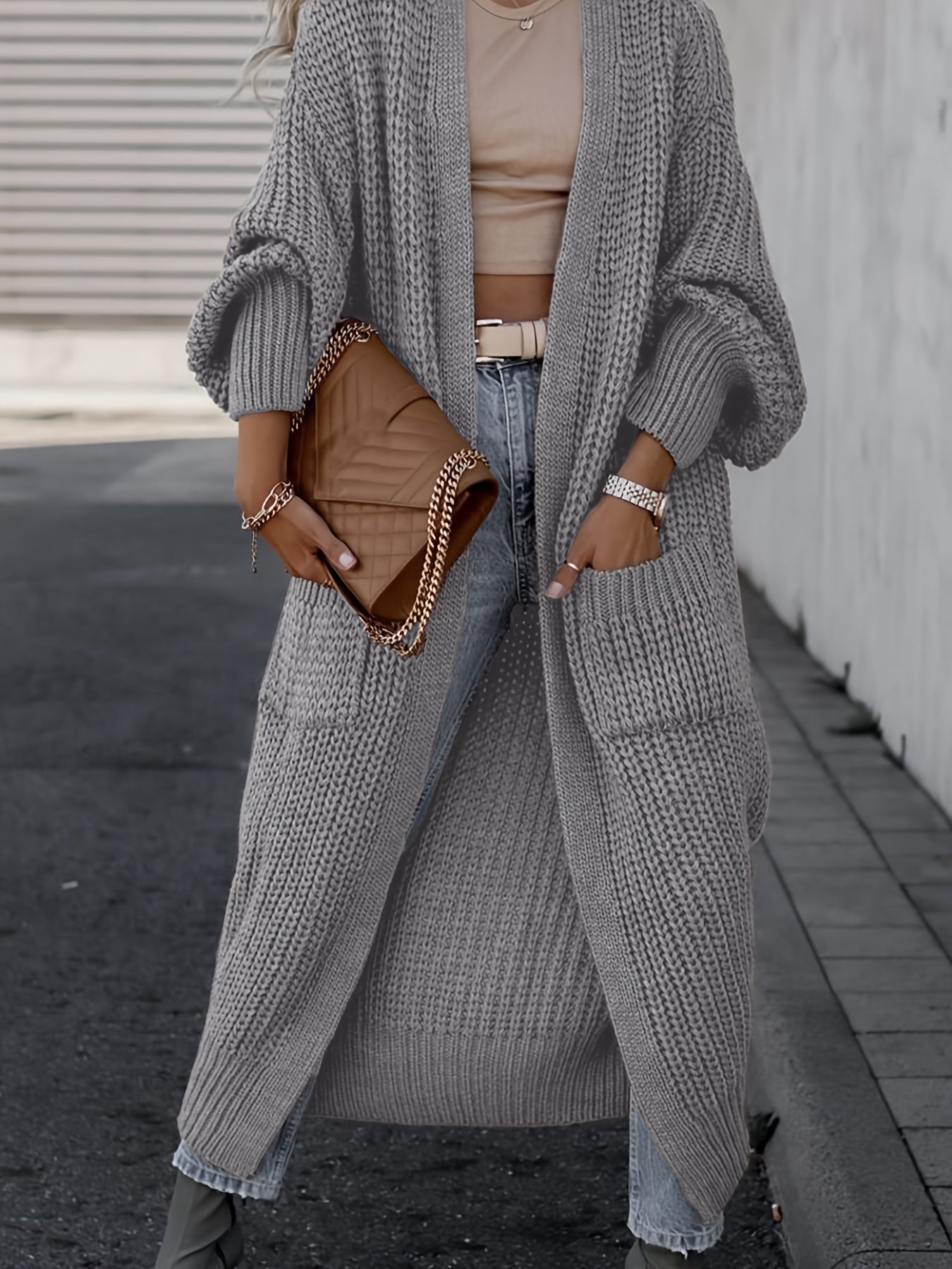 GR Wool Knit Cardigan with Pockets for Women | Perfect for Everyday Wear