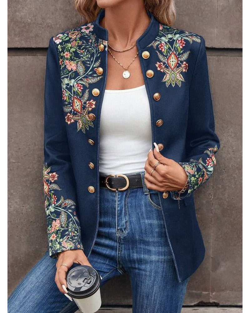 GR | Double-breasted blazers with print