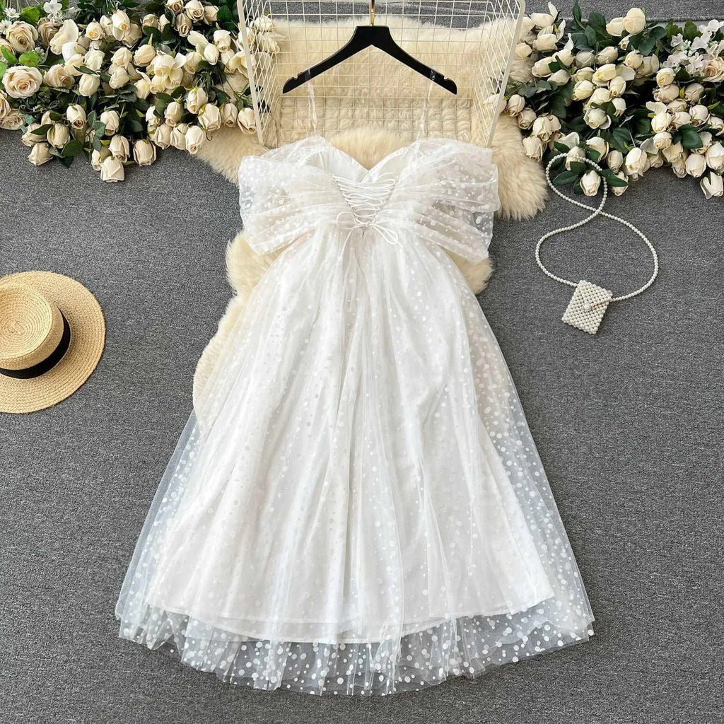 GR | Luxury French white dress