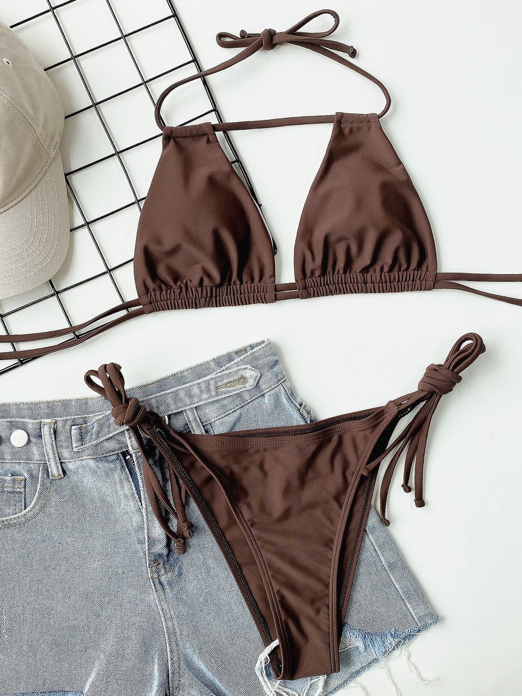 GR | Strapless Ruched Bikini Set