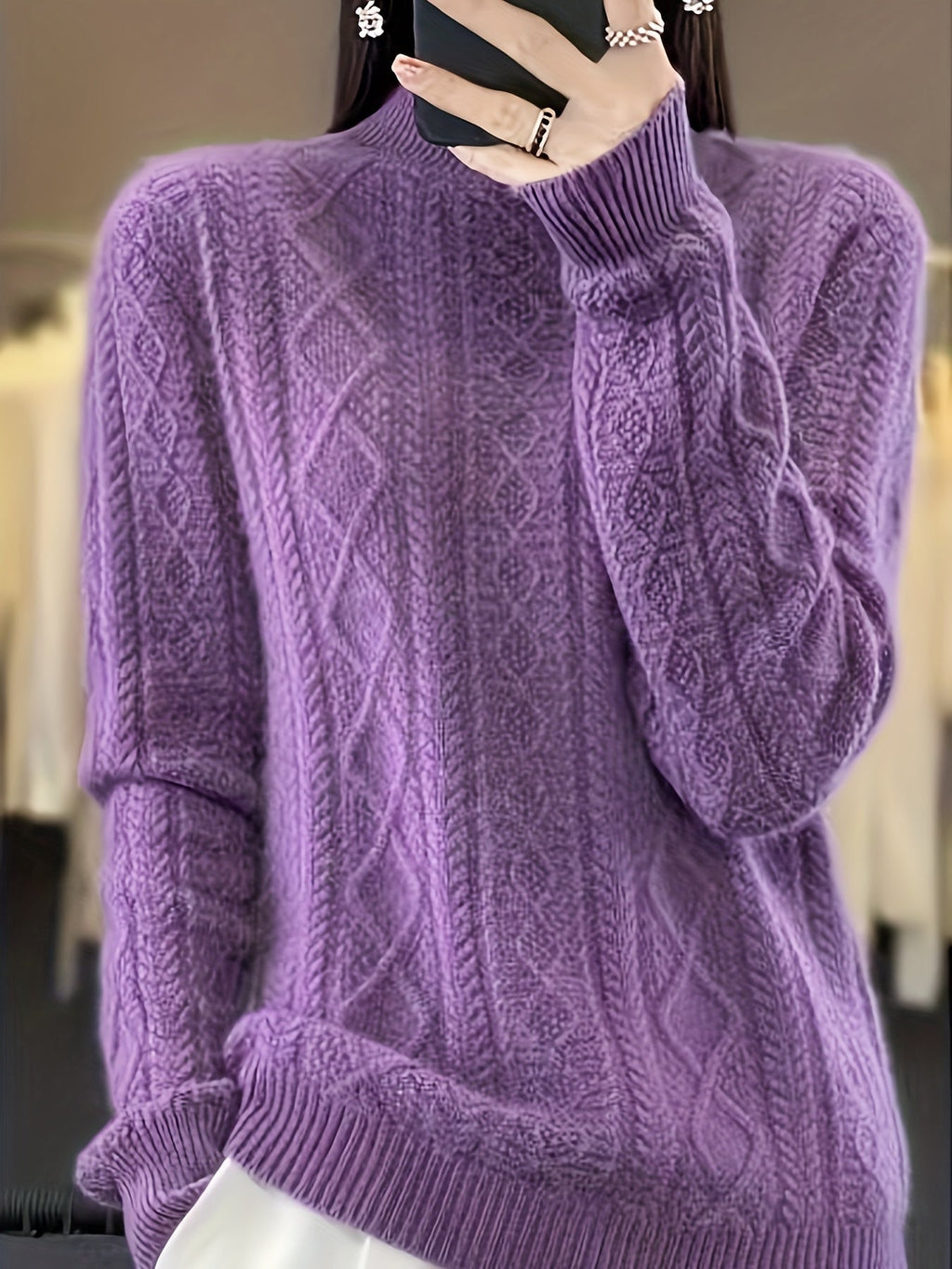 GR | Bequemer Wollpullover aus Strick