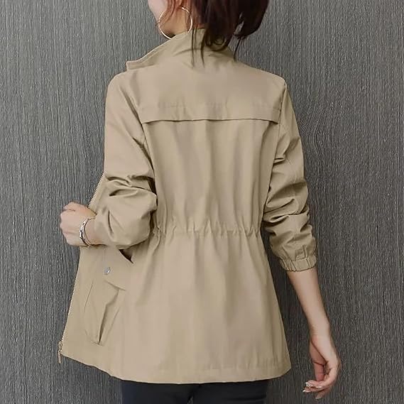 GR | Trench Coat with Zipper for Women