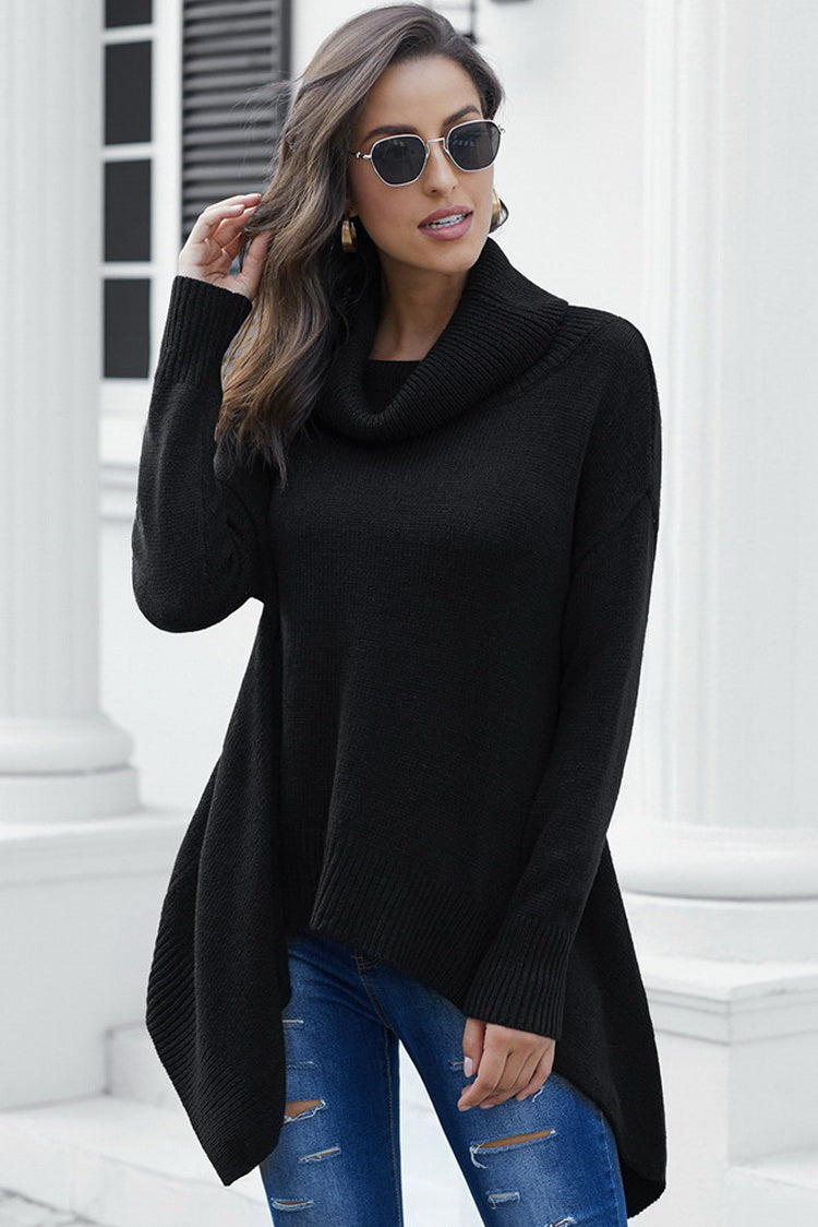 GR Highneck Asymmetrischer Pullover