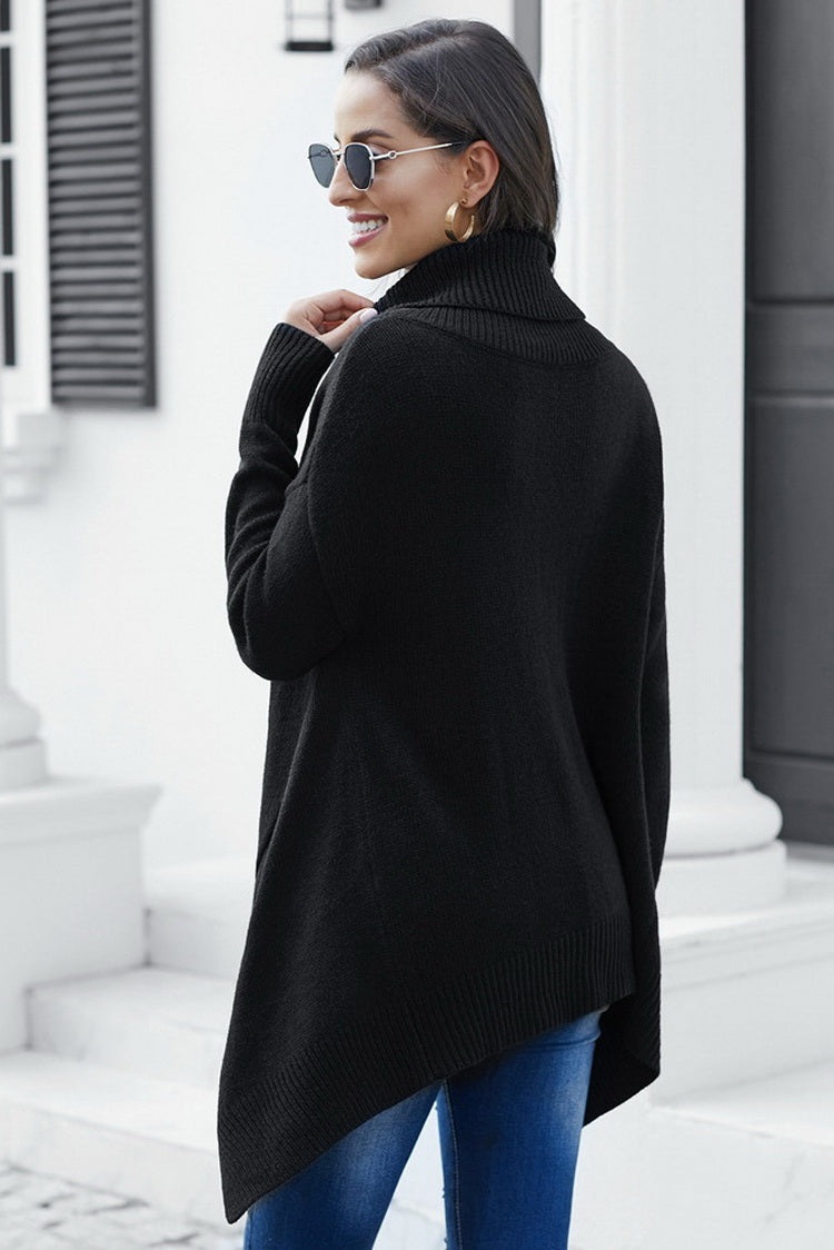 GR Highneck Asymmetrischer Pullover