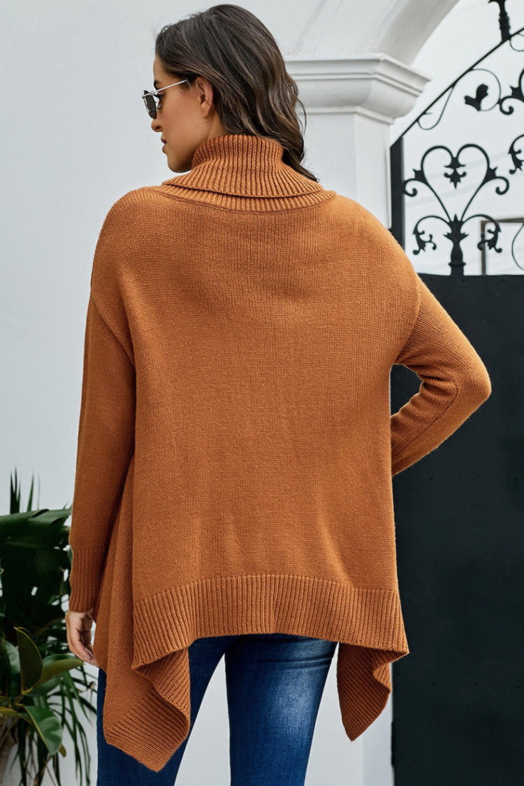 GR Highneck Asymmetrischer Pullover