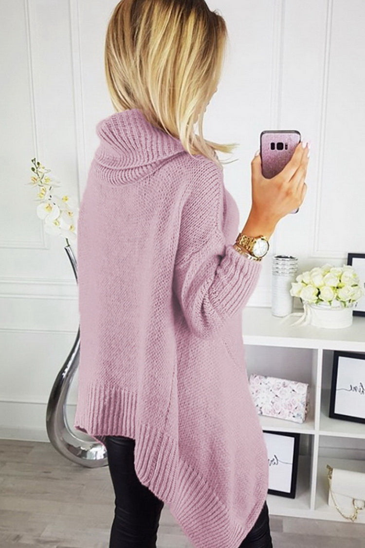 GR Highneck Asymmetrischer Pullover