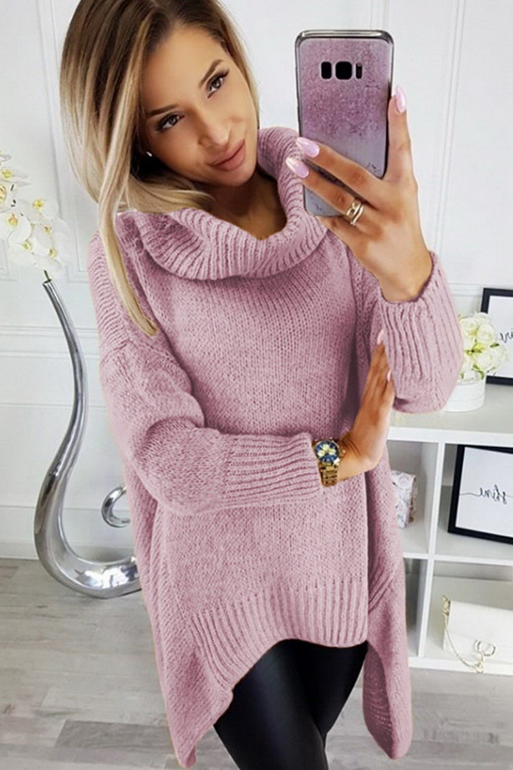 GR Highneck Asymmetrischer Pullover