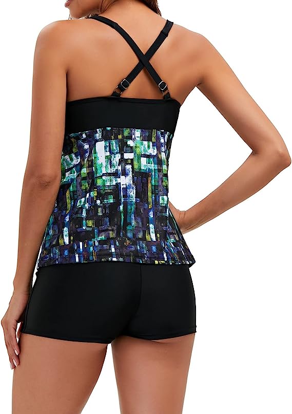 GR | Geo Chic Tankini Set