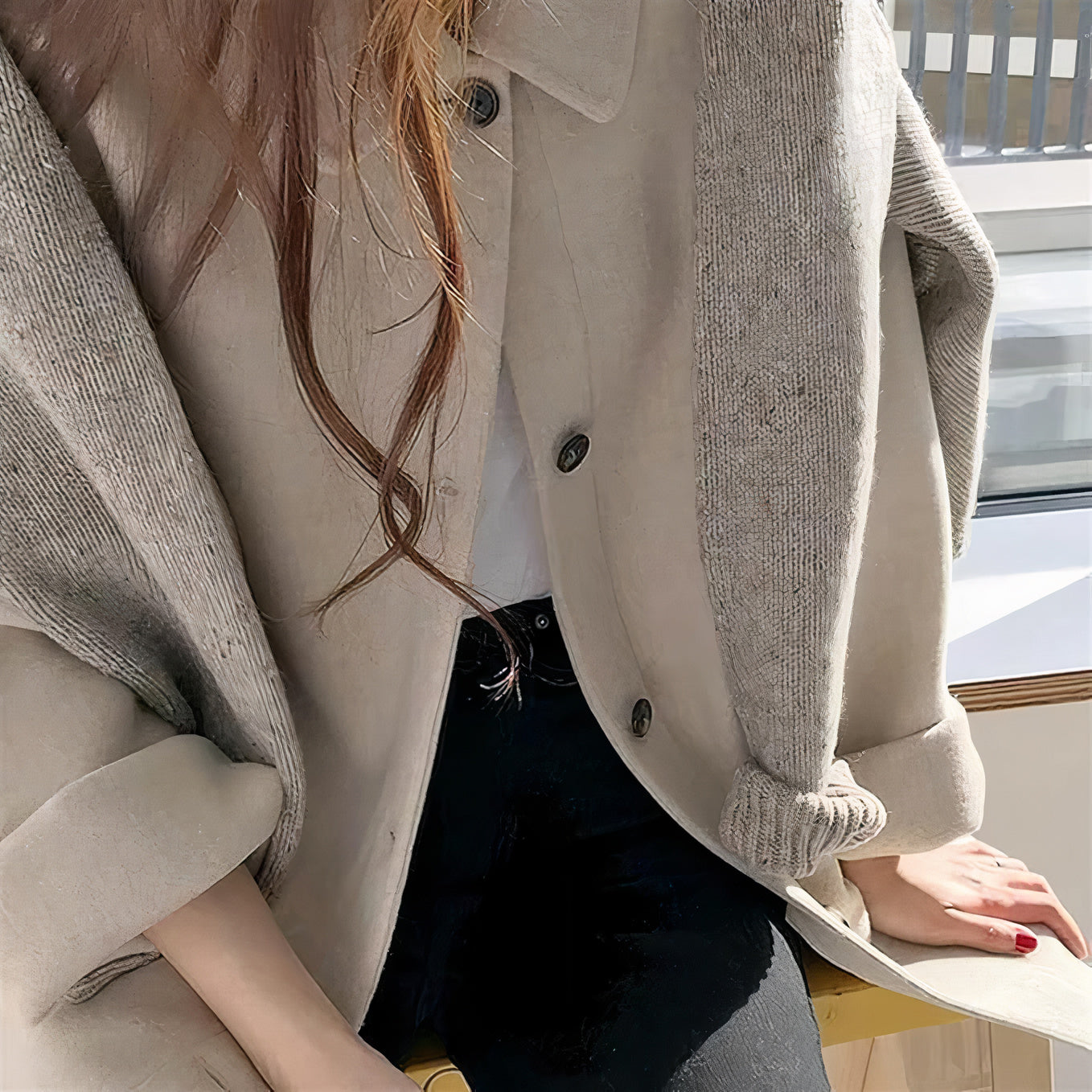 GR | Cashmere Short Trench Coat for Women
