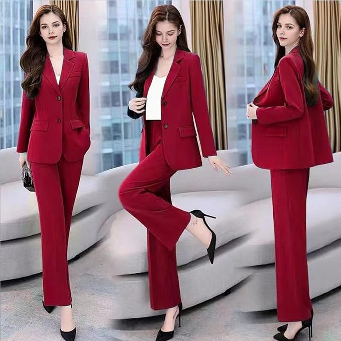 GR | Elegant trouser suit with tailored blazer