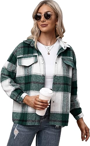 Checked shirt with button placket