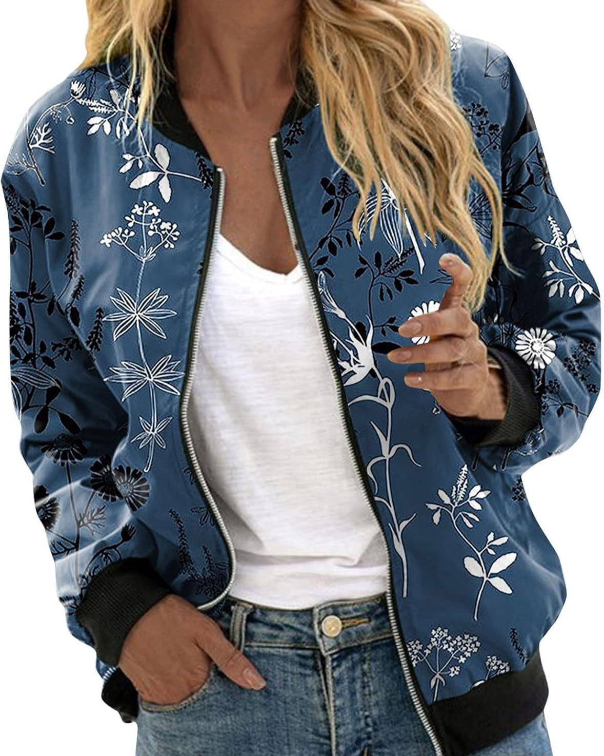 GR | Women's floral bomber jacket