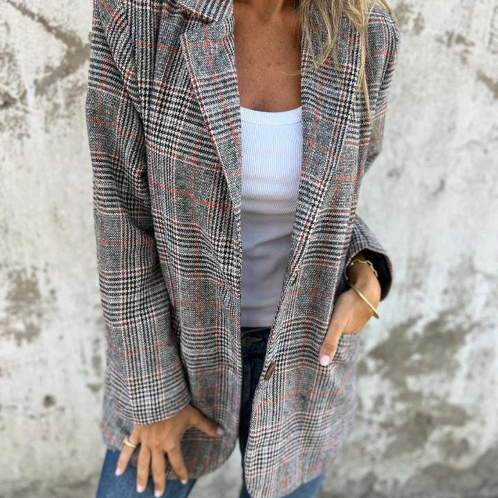 GR | Checkered blazer in an oversized look