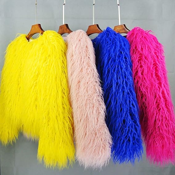 Women's thick warm faux fur coat 