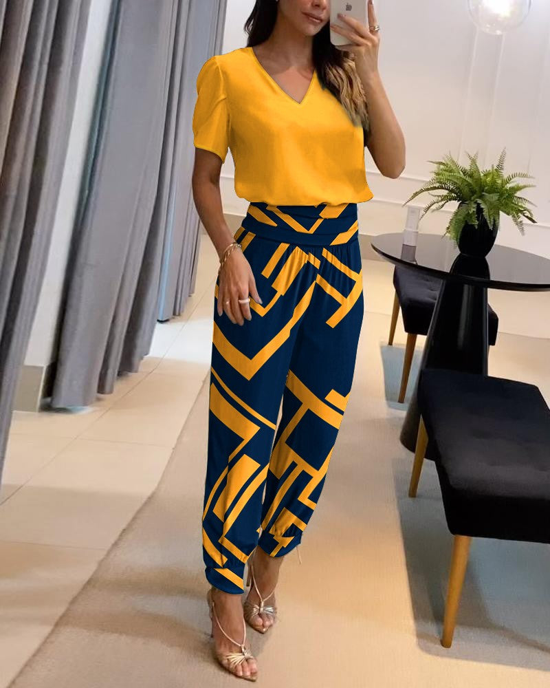 GR | Women's V-neck jumpsuit