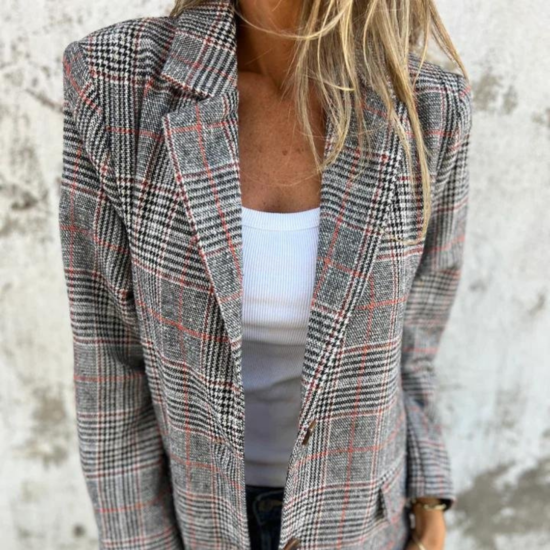 GR | Checkered blazer in an oversized look
