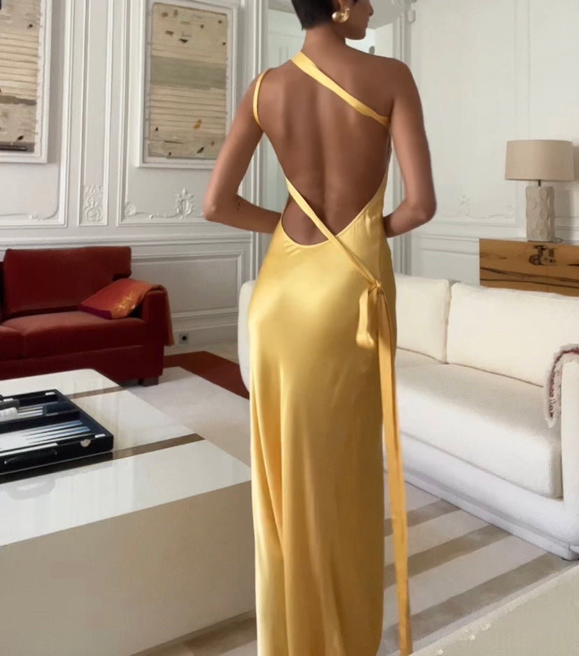 GR | Shoulder-Kleid Mit Schnürdetails Für Frauen