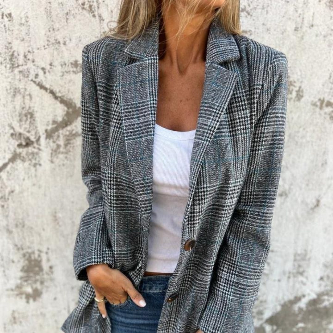 GR | Checkered blazer in an oversized look