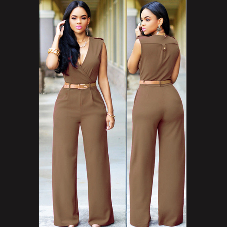GR Women's Fashion Jumpsuit with One-Piece Trousers