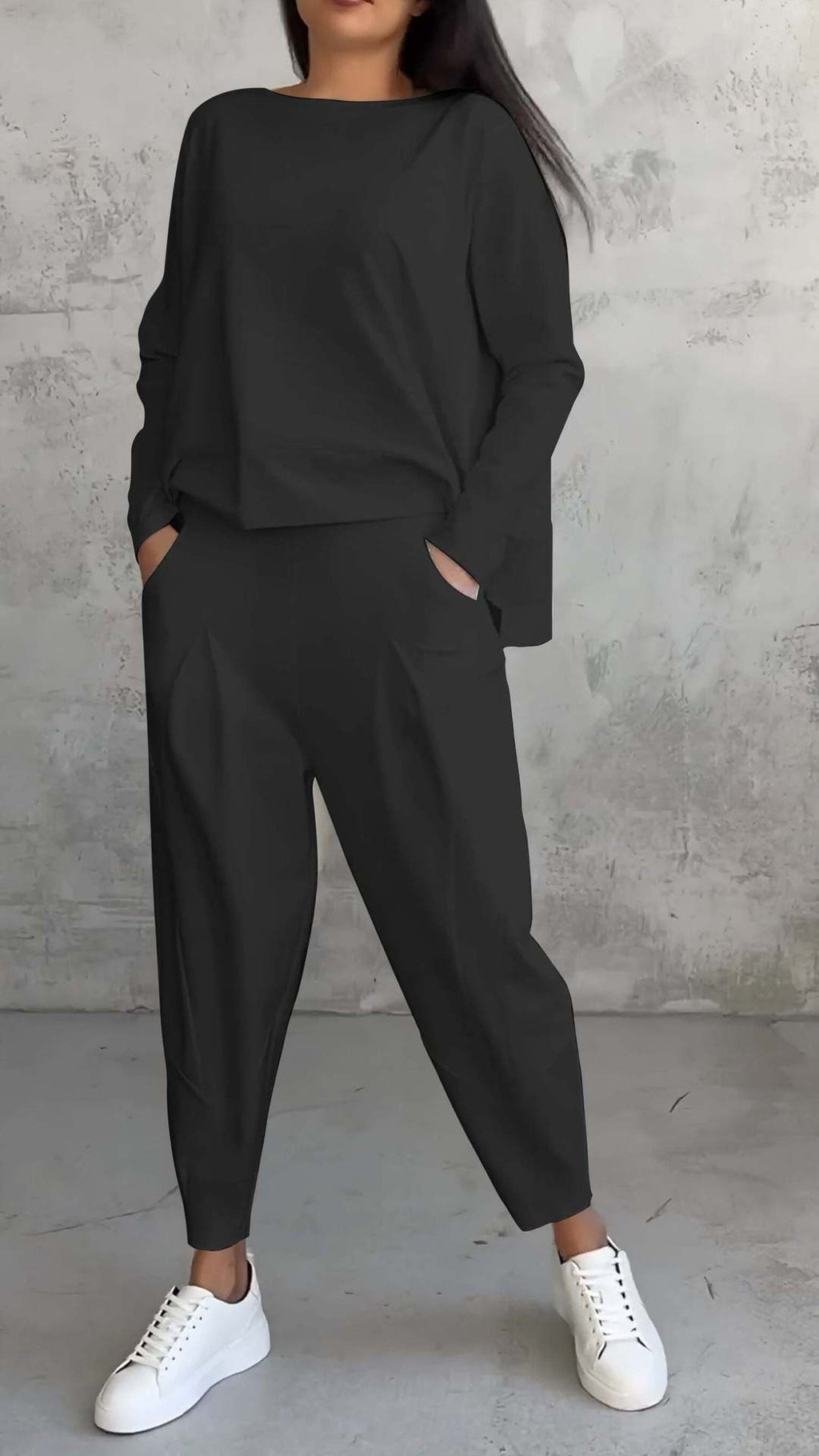 GR | Hosenanzug Mit Langen Ärmeln Für Frauen, Unregelmäßiges Design