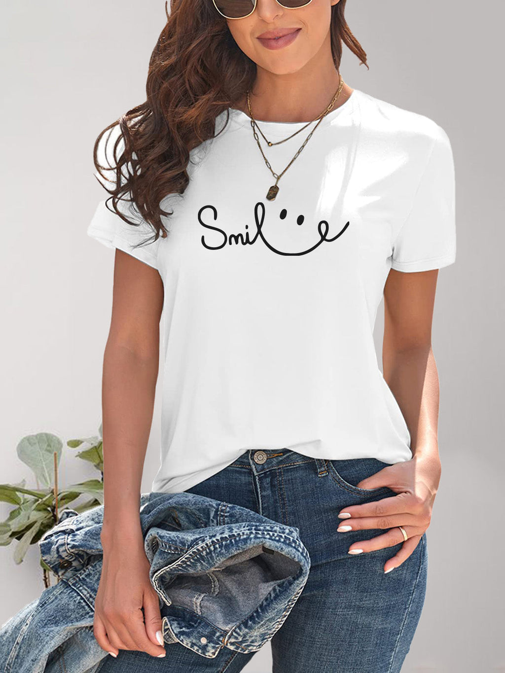 GR | Smile Rundhals Kurzarm T-Shirt