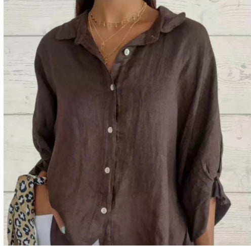 GR | Fashionable top made of cotton and linen