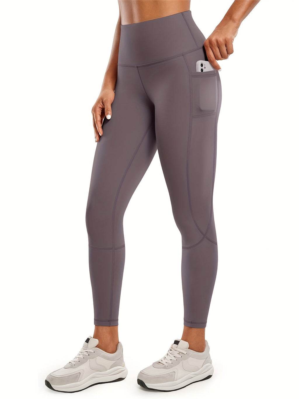 GR  | Schnell Trocknende Damen Yogalegging Mit Hohem Bund Und Tasche