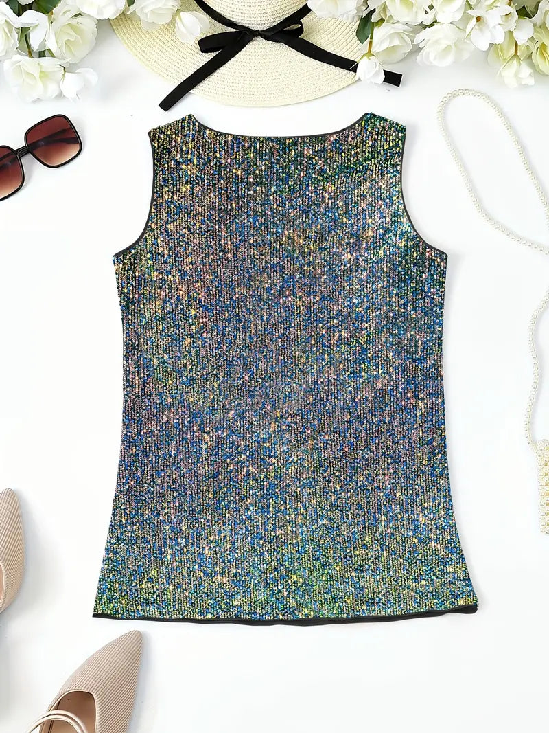 GR | Elegant sleeveless top with sequins