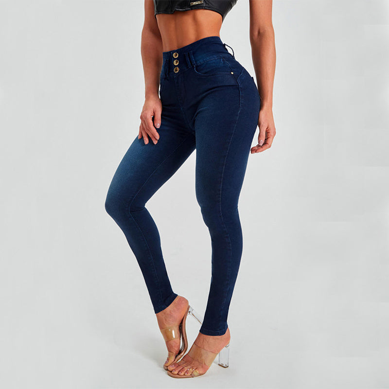 GR  hohe Taille Enge Stretch-Form und Hüft lifting Jeans