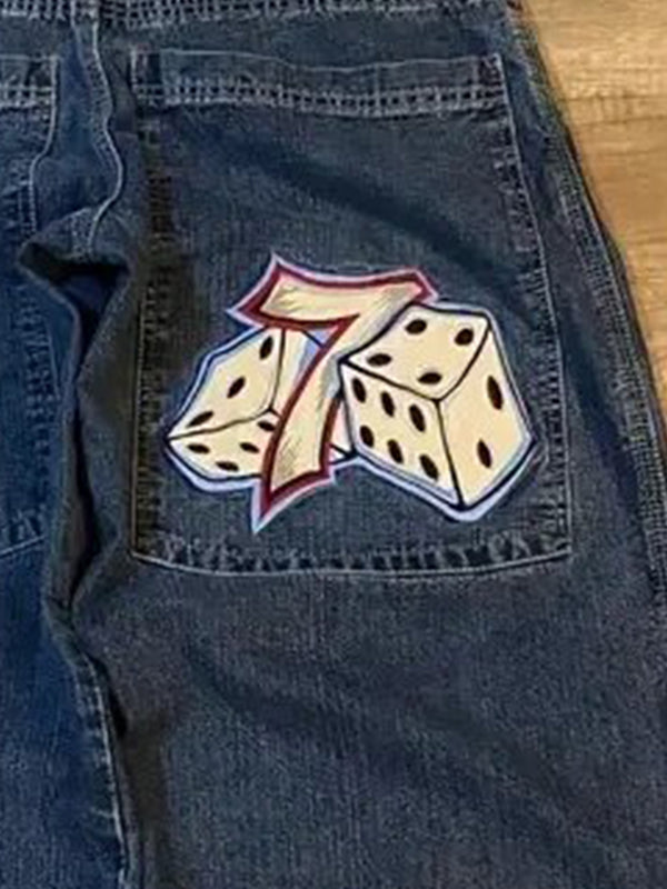 GR | 2000s Stickerei Hip Hop Street Boyfriend Jeans