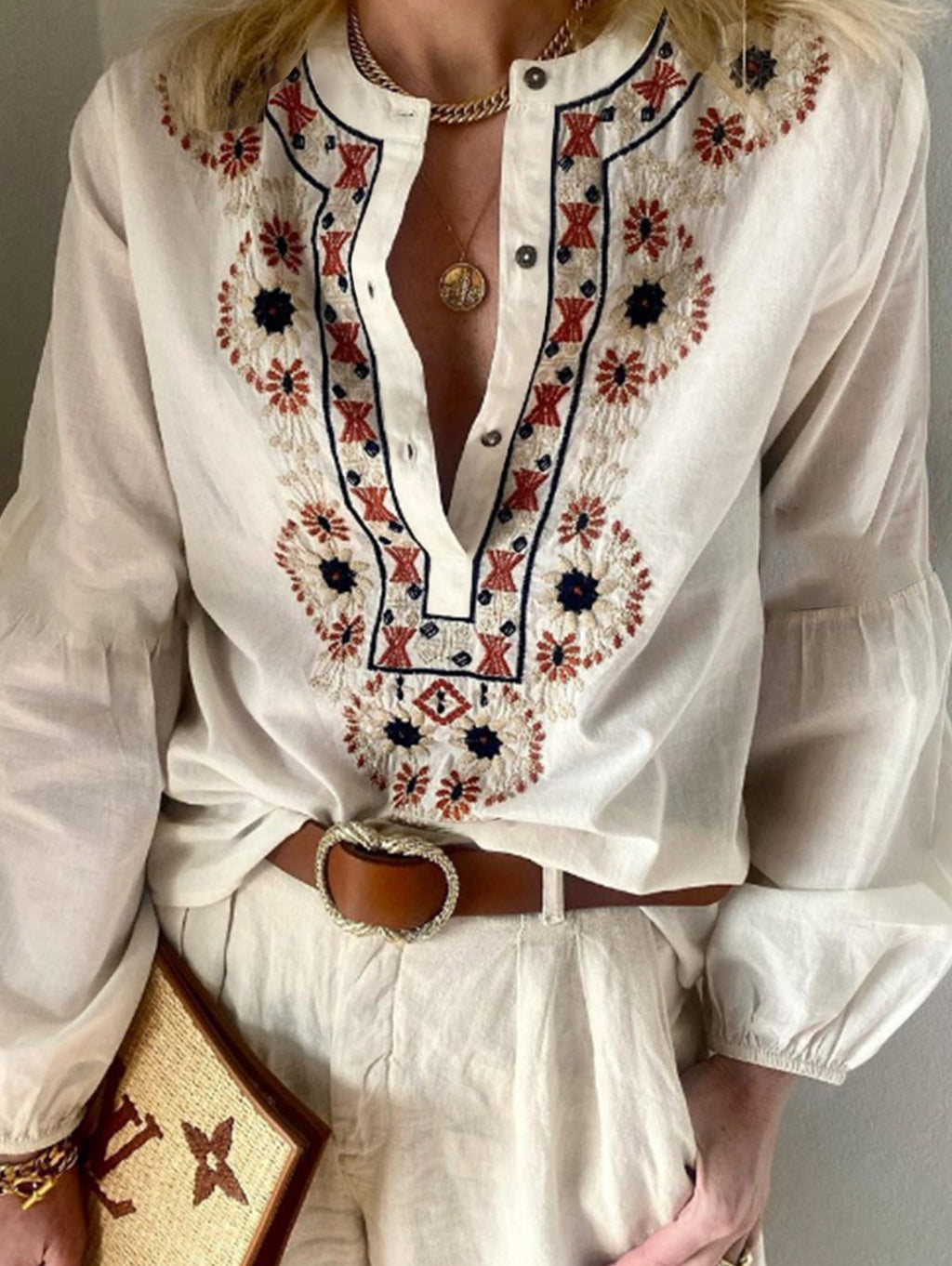 GR | Embroidered boho tunic for summer vibes