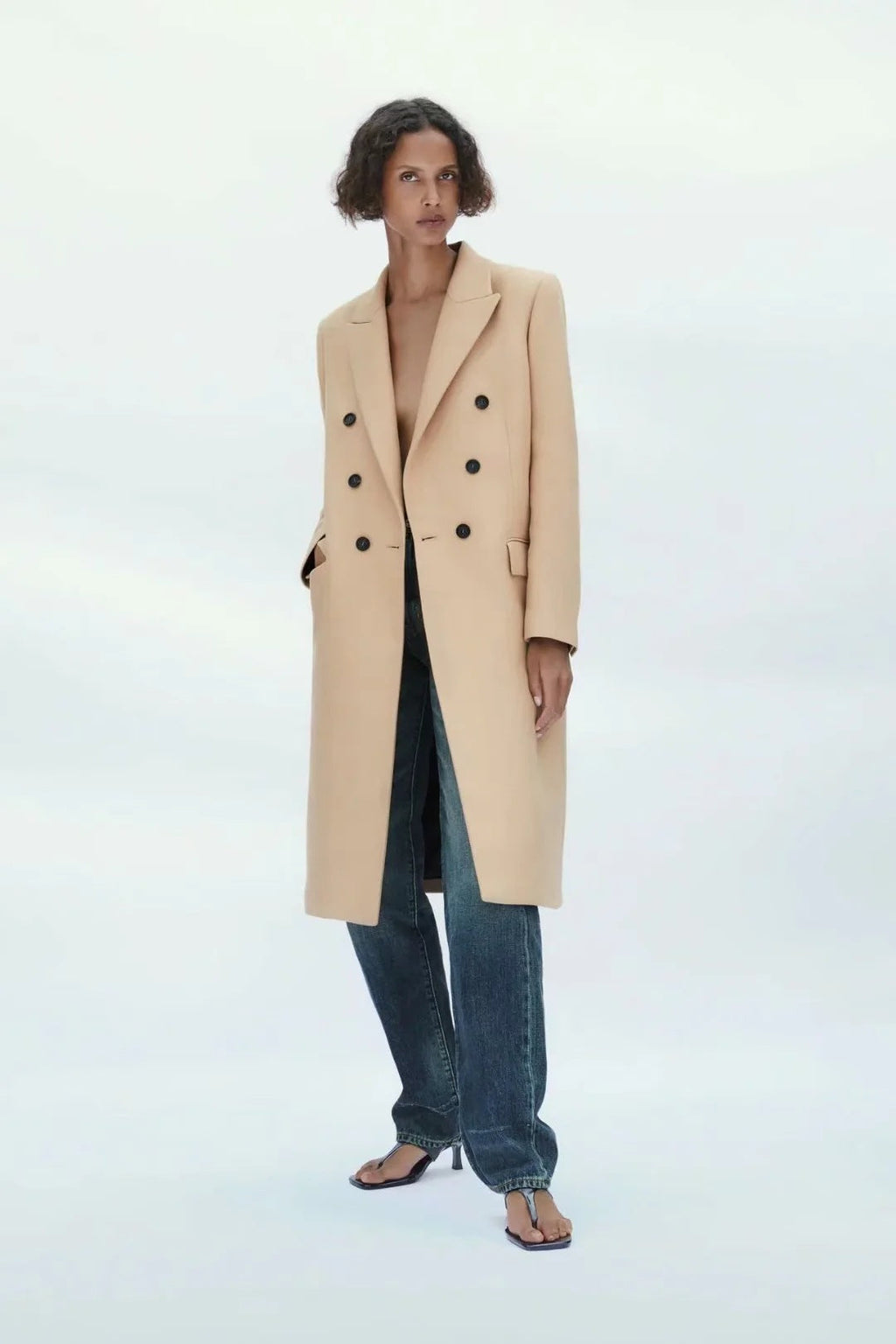 GR | Double-breasted jacket with hood
